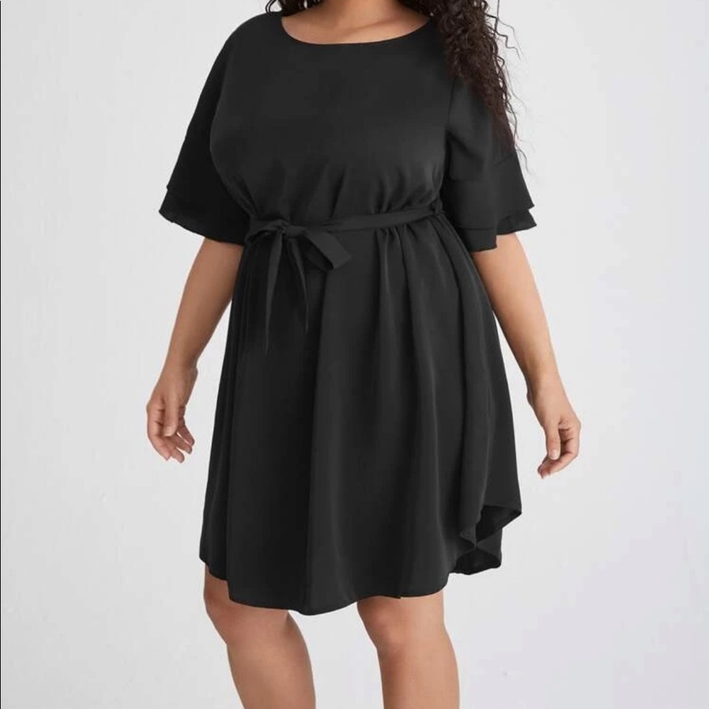 Boho flounce sleeve tunic dress - Picture 3 of 16